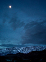 Moon over the Sierra Nevada